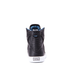 Supra Kids SKYTOP Black/white High Top Shoes | CA-58521